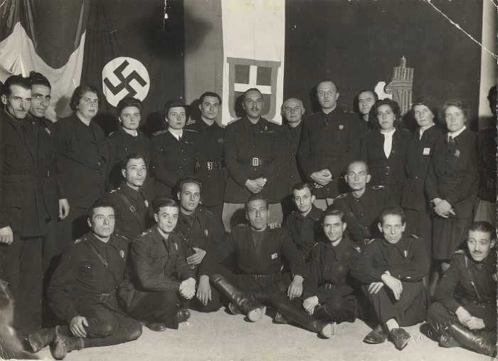 gerarchi fascisti a Valle dopo il patto Hitler Mussolini